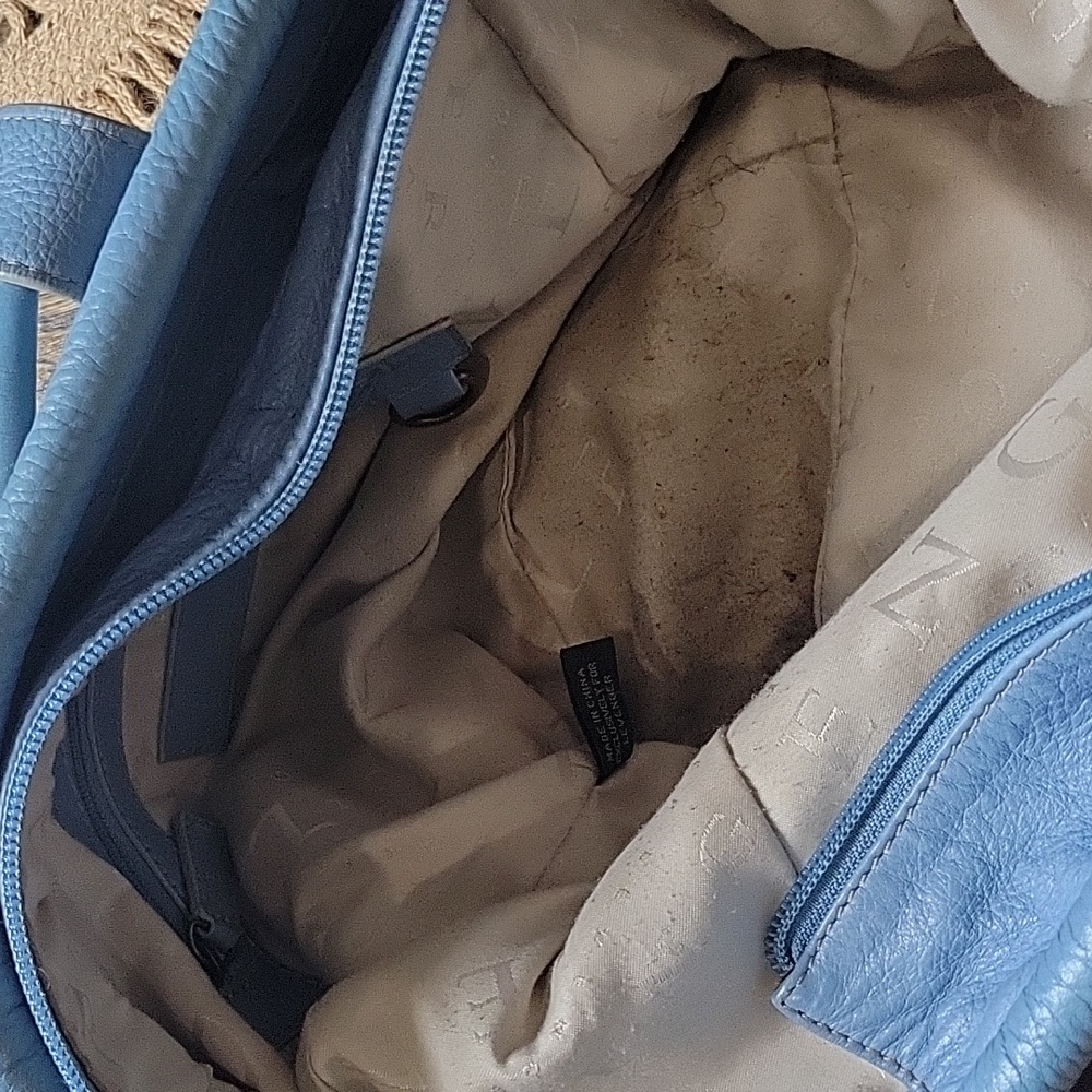 LEVENGER Blue Leather Women's Bag - Picture 5 of 6